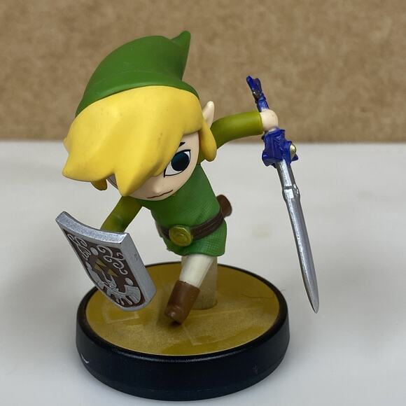 Nintendo Amiibo Toon Link Character Figure Super Smash Bros Toy - Picture 1 of 5